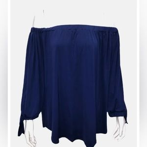 Navy peasant top #64